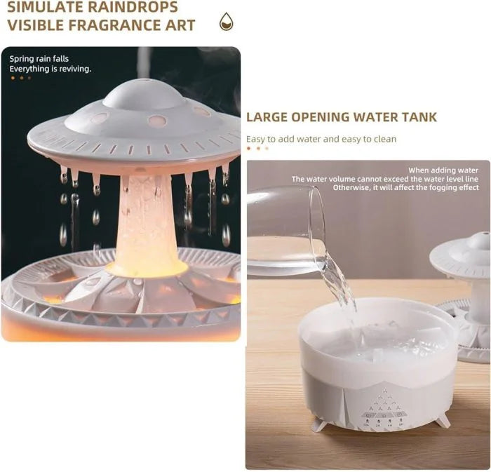 UFO Rain Cloud Humidifier Water Drip