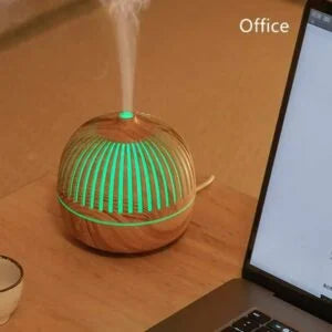 Wooden Textured 3in1 Essential Oil Diffuser with 7 Colors