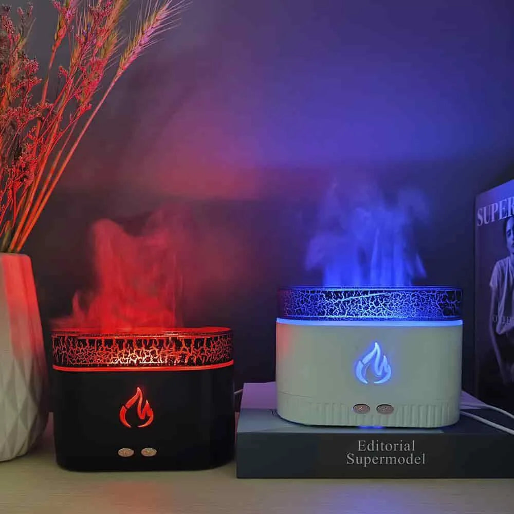 New 200ml Essential Oil Flame Volcano Diffuser