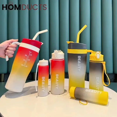 3pcs, Gradient Water Bottles Se